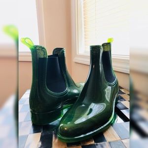 UNUTZER Women’s Green JELLY Boots EU 41 US 9 RARE